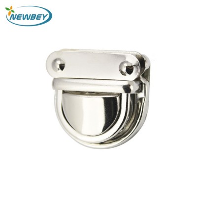 Cheap Price Wholesale Small Bag Hardware Nickel Metal Push Lock For Handbags